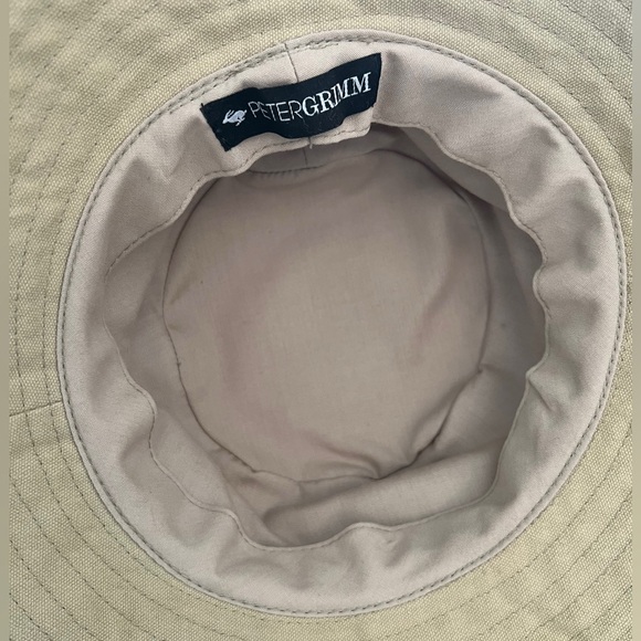 Peter Grimm 100% Cotton wide brim beige raw edge sun protection hat - Picture 6 of 9